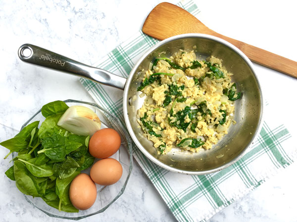 Egg and Spinach Saute