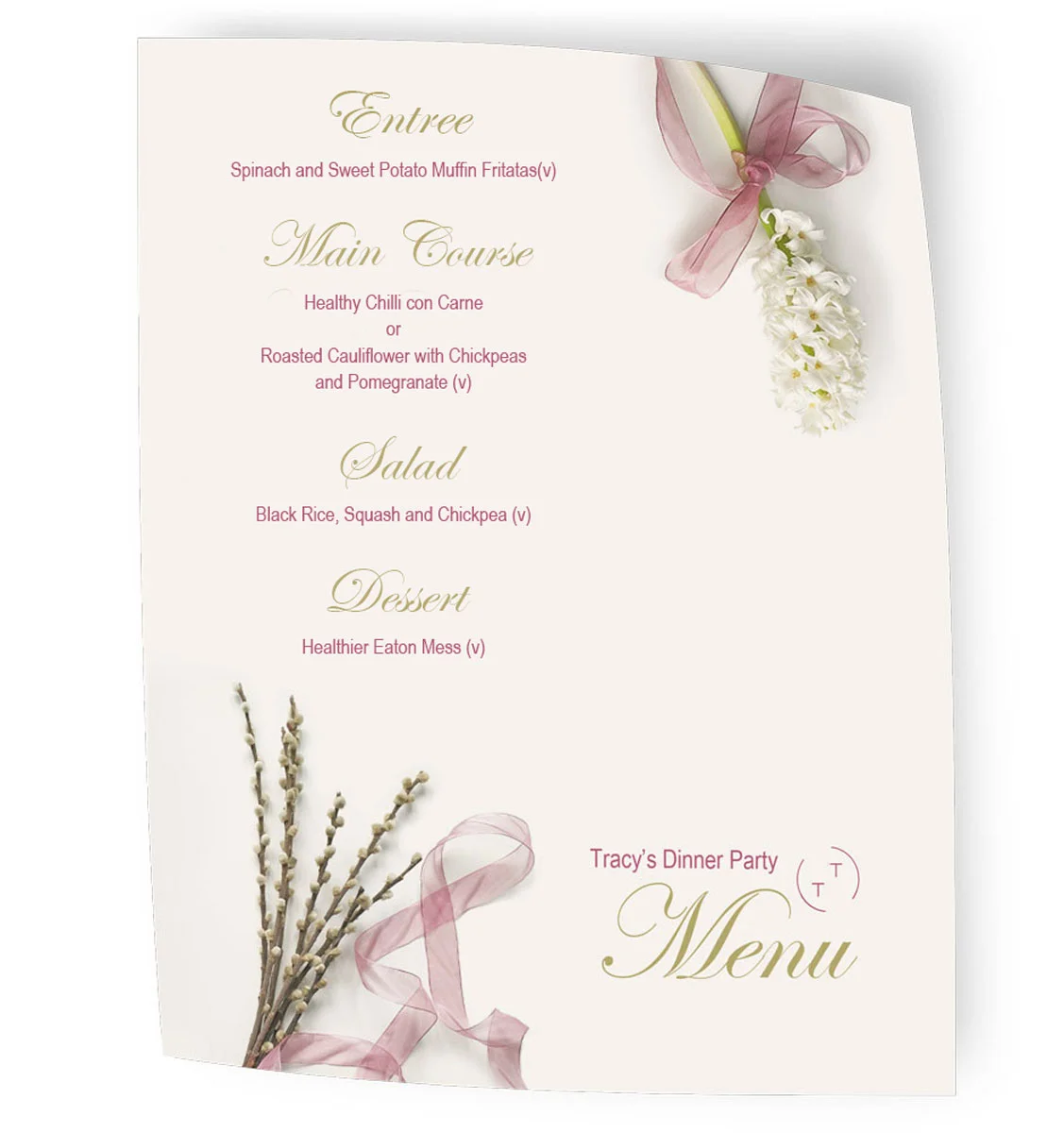 dinner party menu