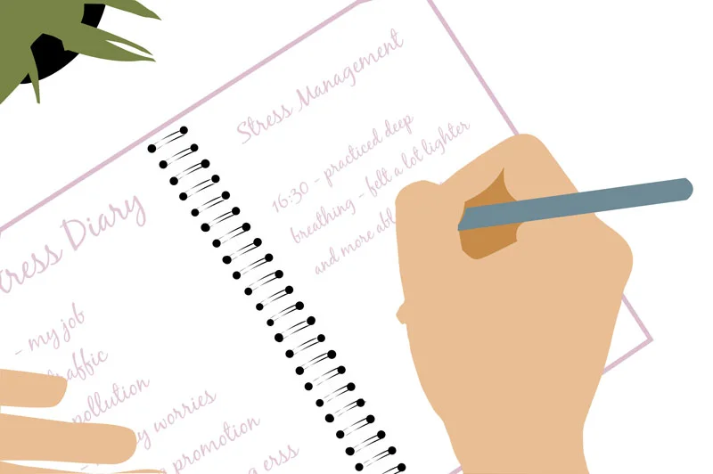 writing a stress diary can be helpful