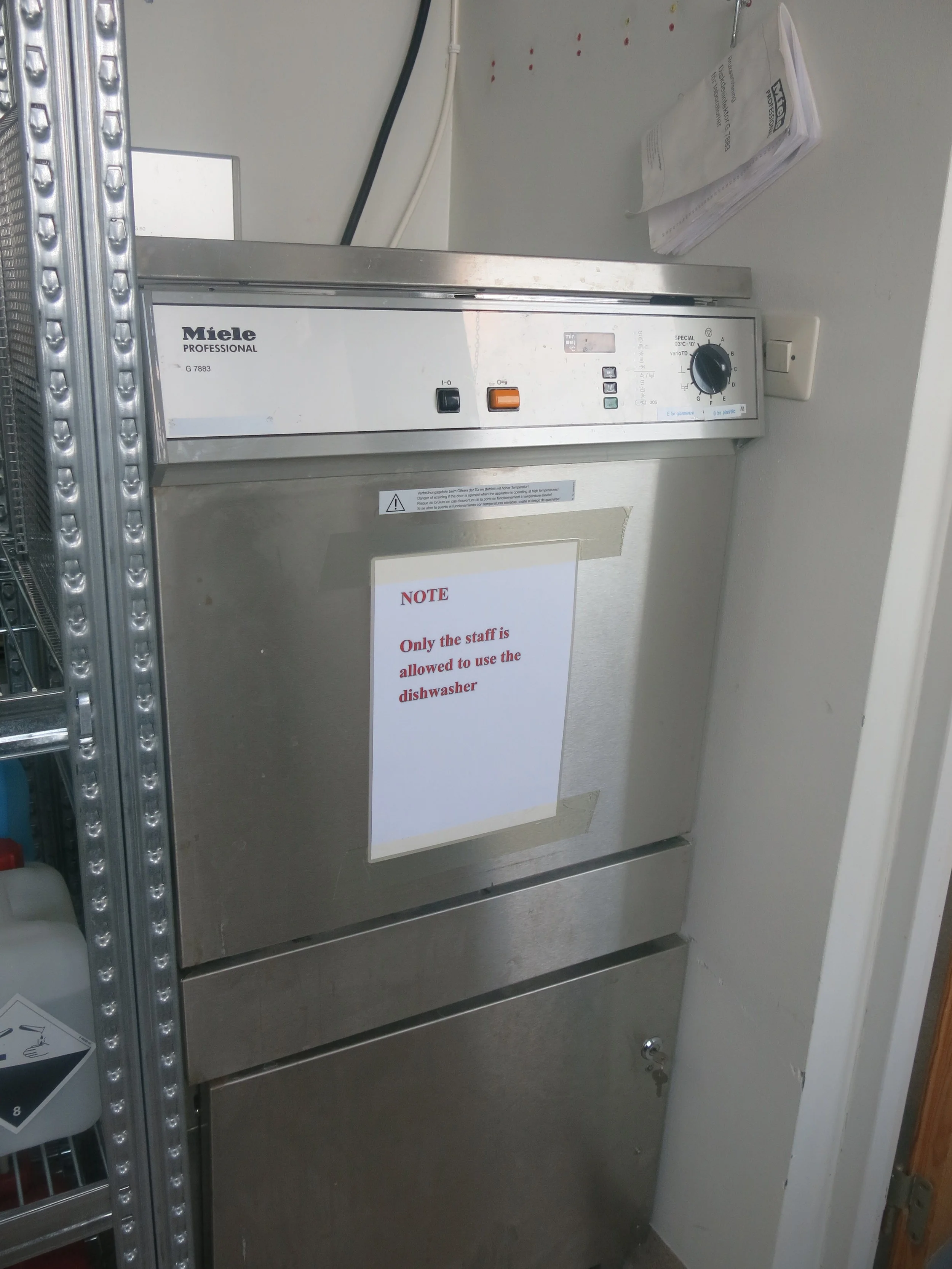 Miele G 7883 Glassware Washer — Climate Impacts Research Centre