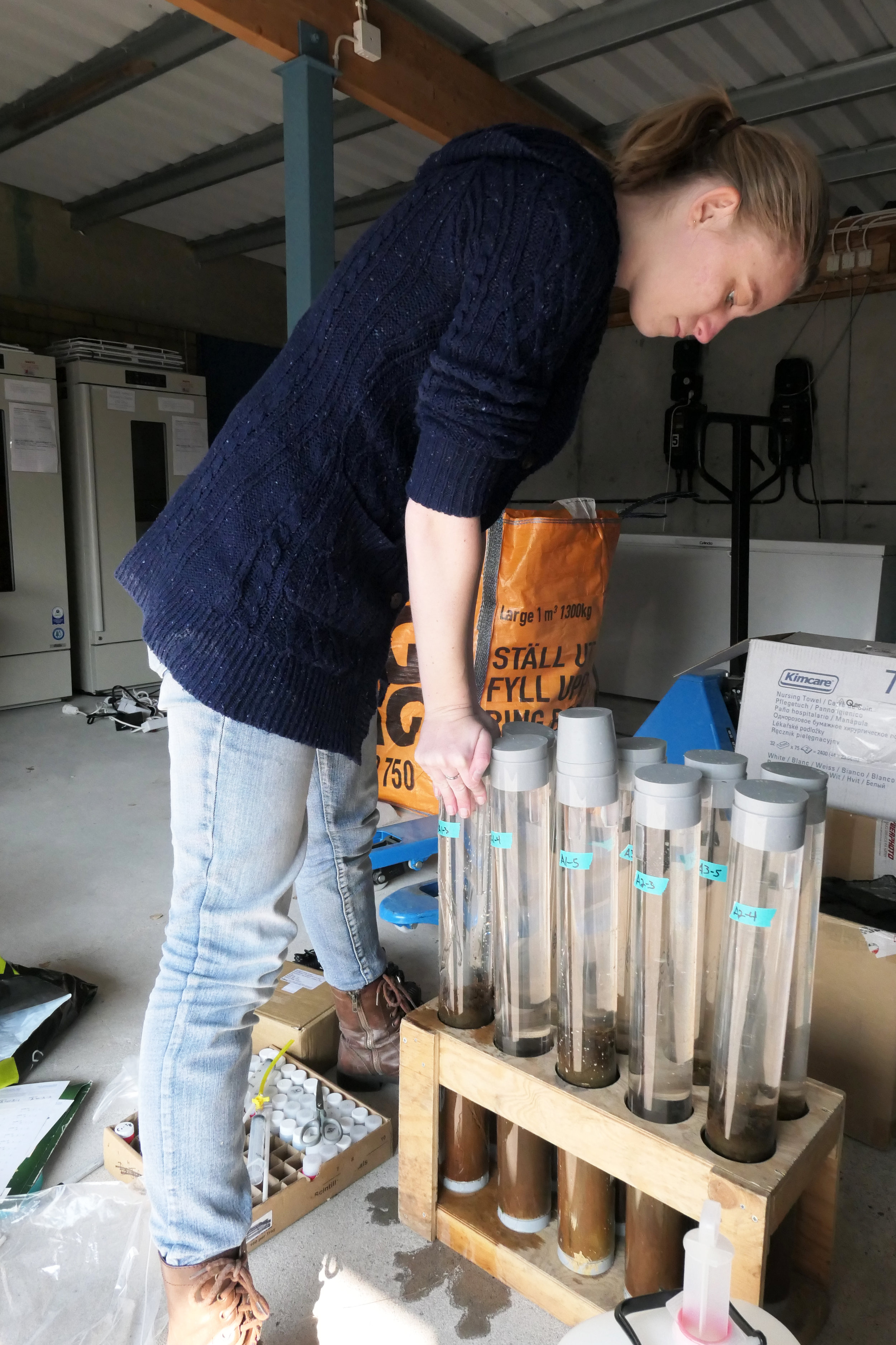 Hannah Beck Sediment Cores 03June19 Photo by Joelle.jpg