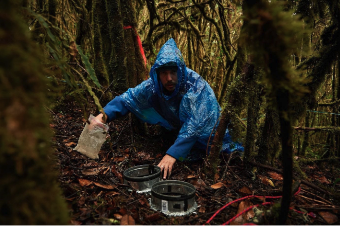   Fieldwork in Peru, measuring soil N2O production  