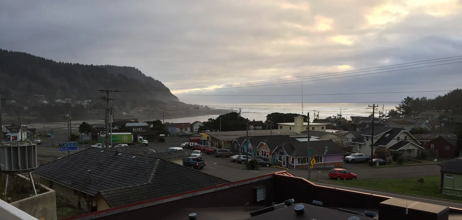 The view from the roof of Yachats--which may one day be used for additional seating.