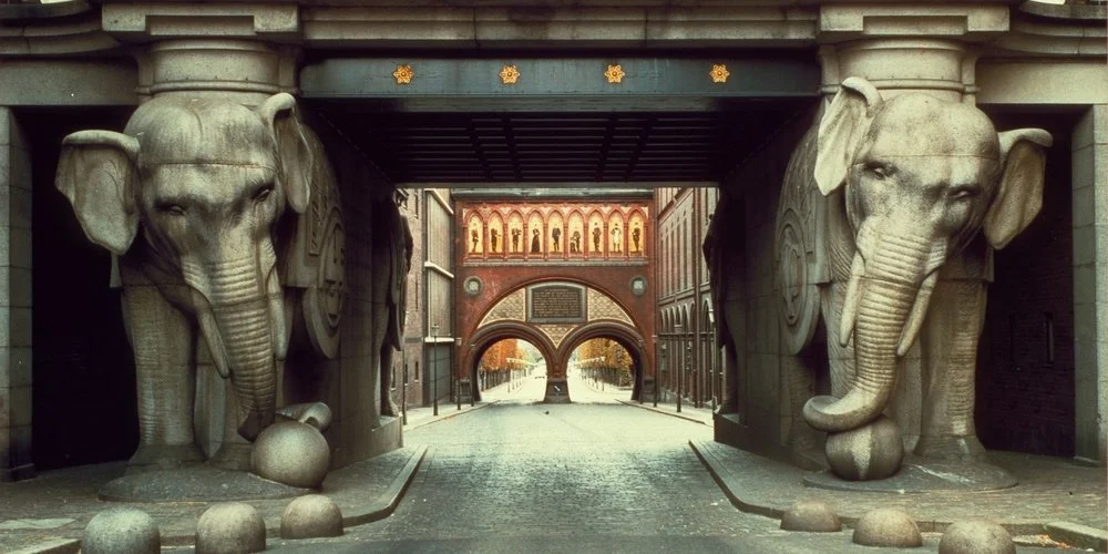 The historic (?) elephant gates at Carlsberg.