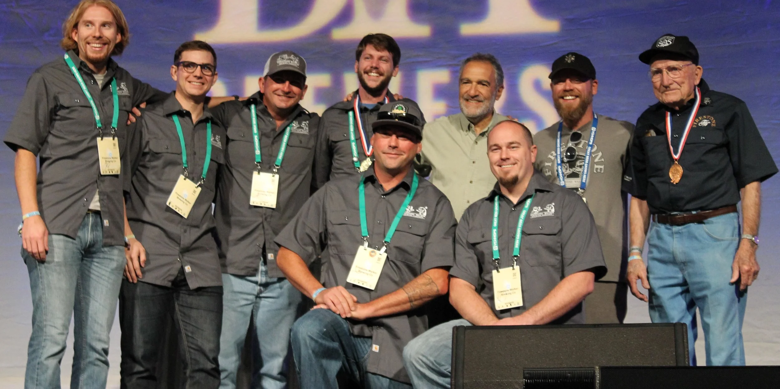 Firestone Walker flashing their medals in 2015. Matt Brynildson is second from right. Photo: Nick Rivers