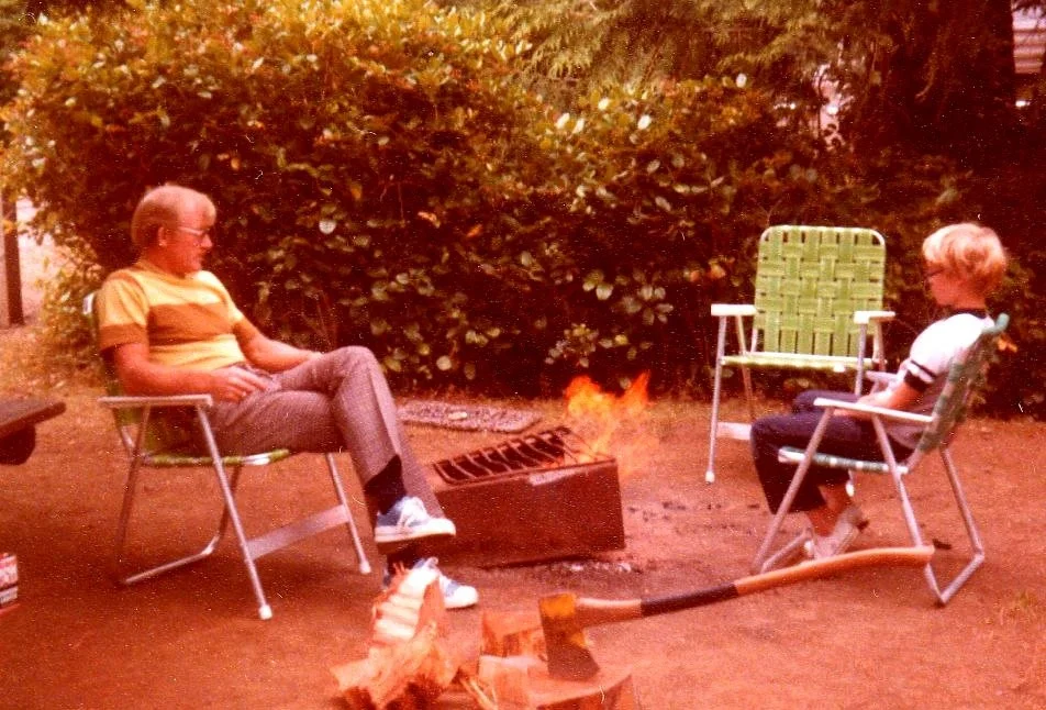 With my father in the mid-1970s.