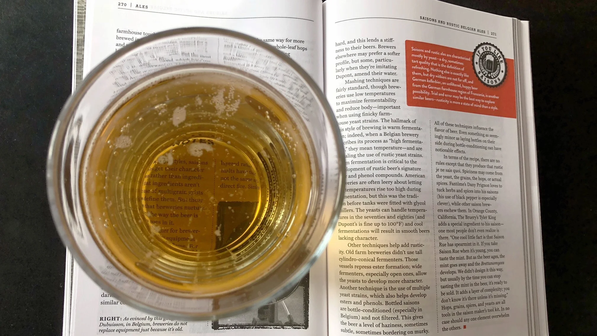 Rest a glass of Two Hats on your reading material? No problem! The density is so slight you can easily read through 16 freshly-poured ounces.