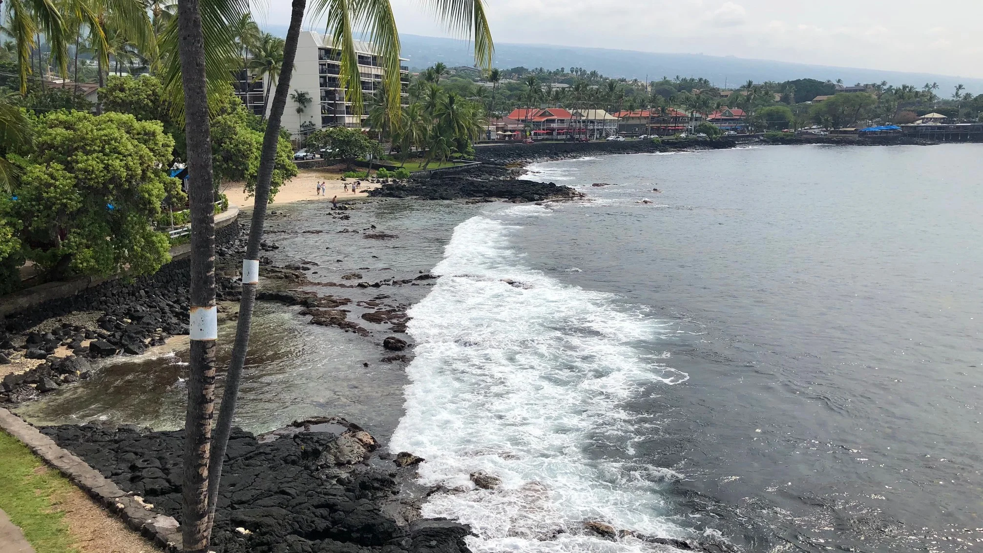 The town of Kailua Kona, Hawaii.