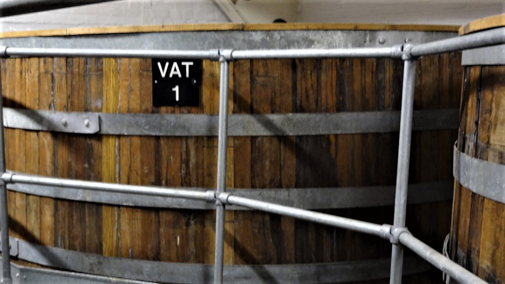 The vats where XXXXX are aged--and inoculated with wild yeast.