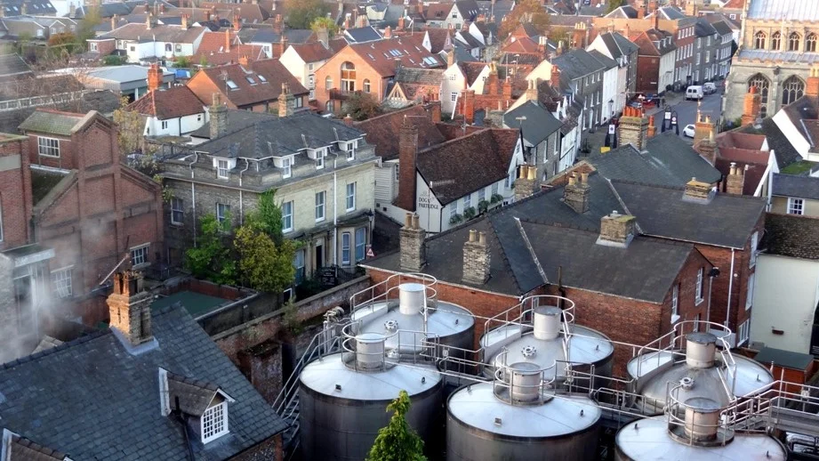 From the brewery's roof, looking town-ward. (The sugar beet fields were the other direction.