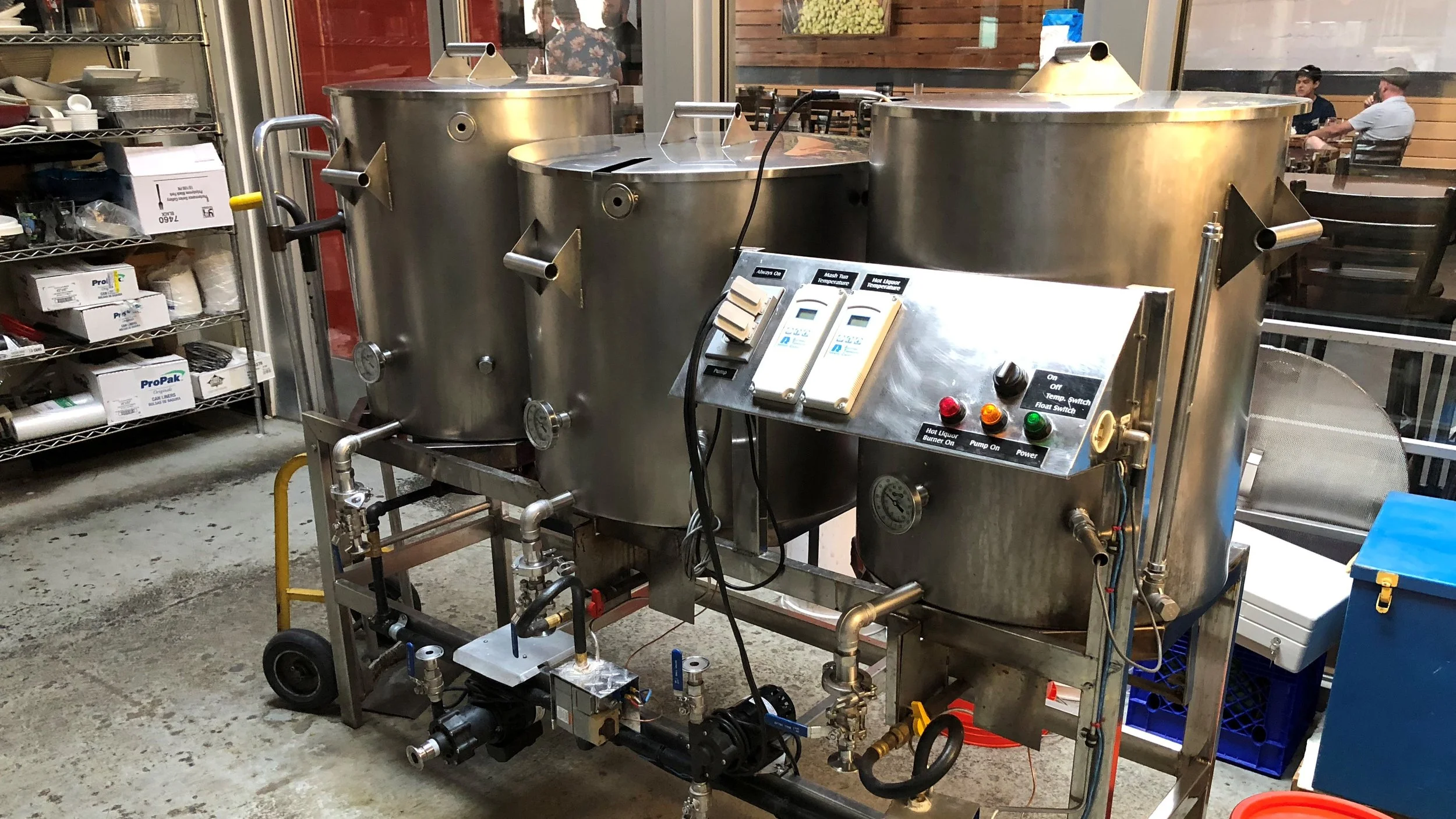 The little test brewery at Rogue Eastside.