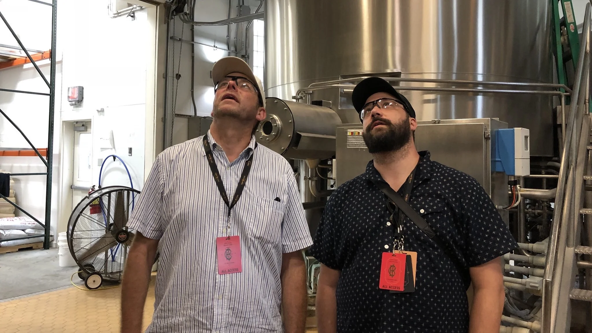 I visited Ommegang in August for the Belgium Comes to Cooperstown fest, and got my personal fave pic of the year on a brewery tour. That’s brewer Phil Leinhart on the left and Good Beer Hunting’s Michael Kiser on the right. What lofty thoughts lifted their gaze?