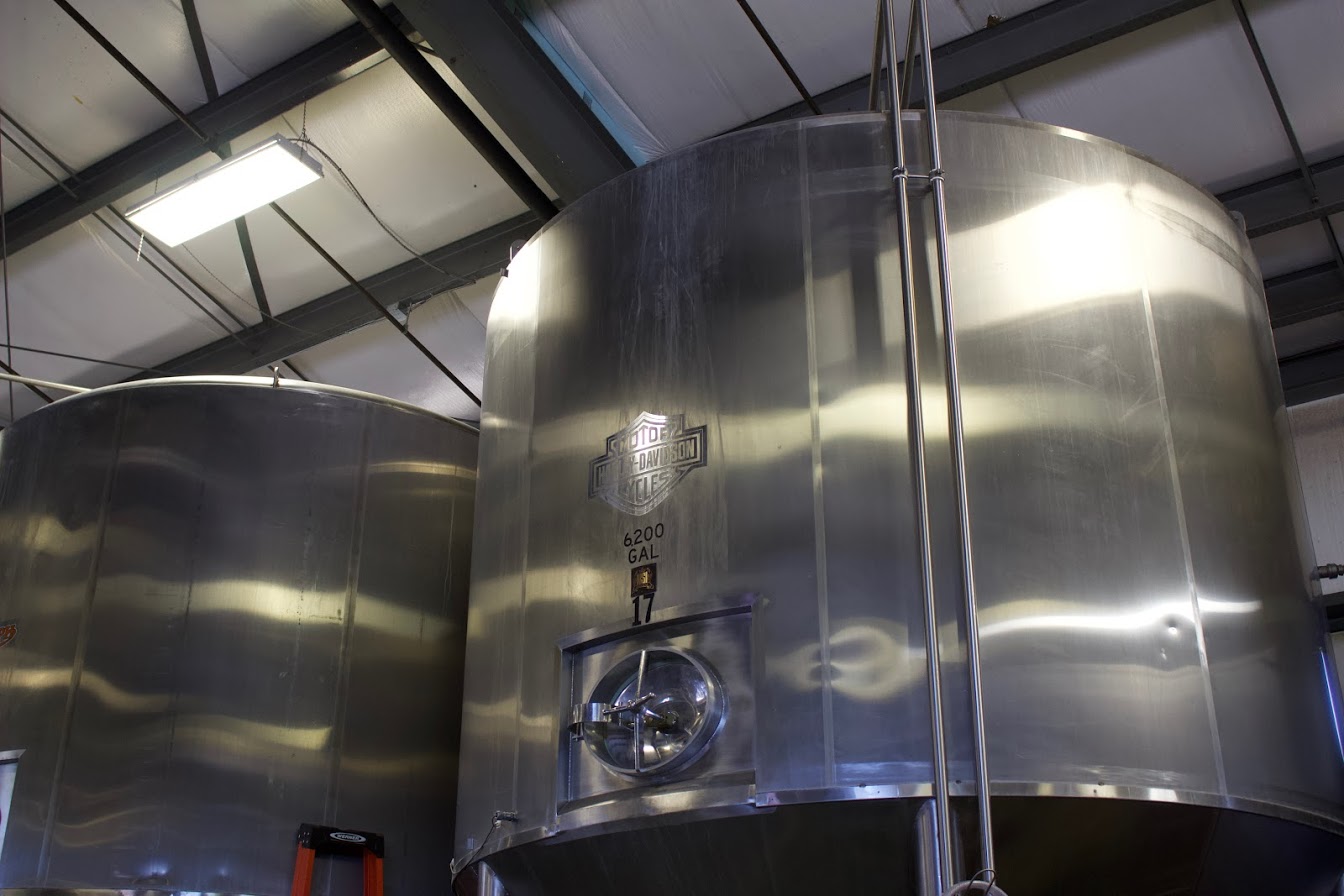 Each tank and fermenter at Boneyard is named for a motorcycle manufacturer.