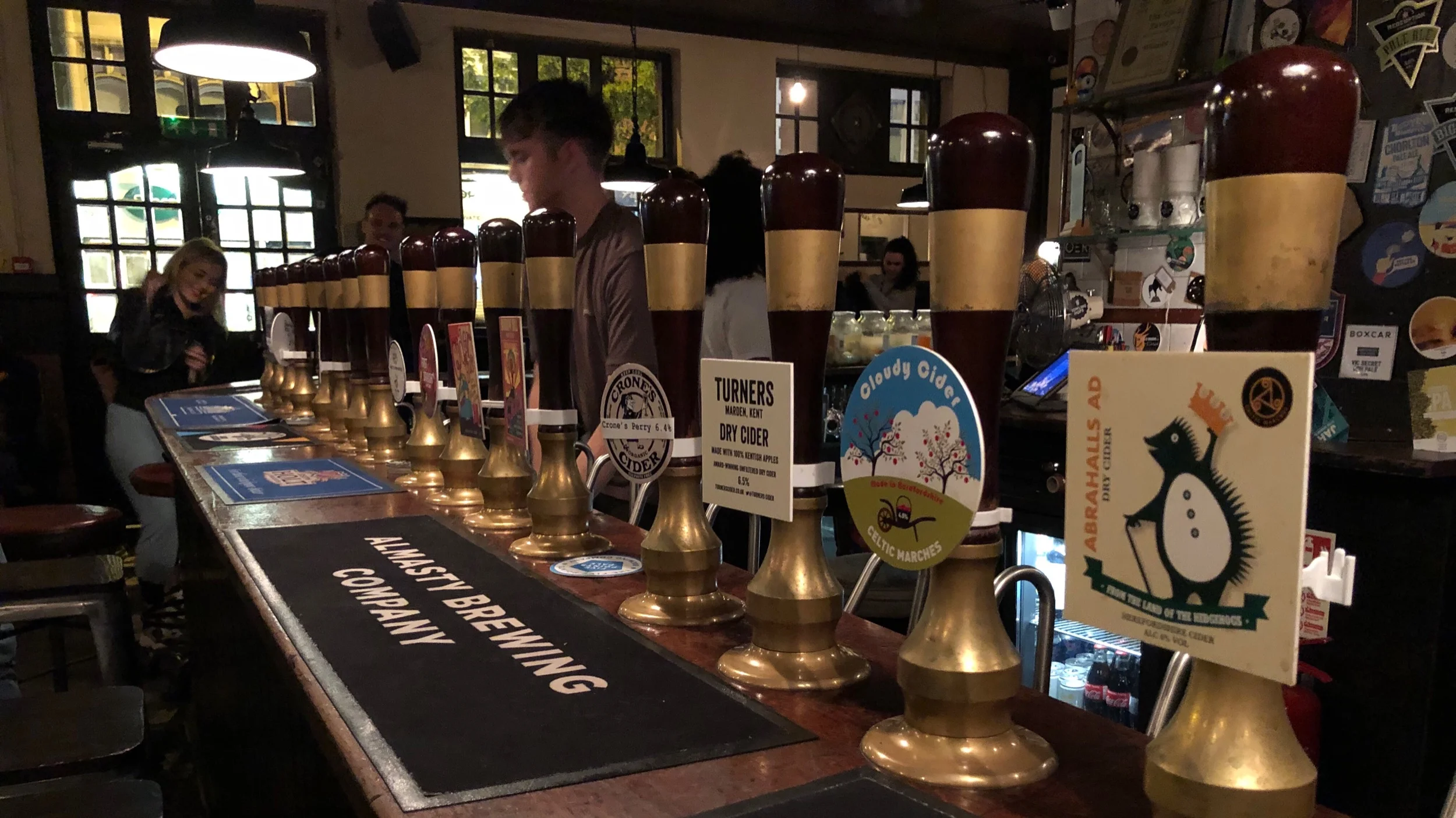 Inside the Cock Tavern.
