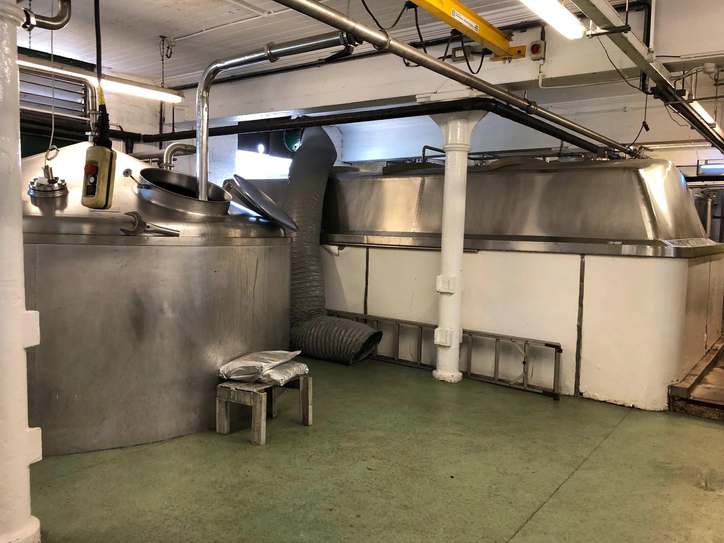 Steam power had just been born when the brewery was built, so while it’s a tower brewery, the mash tun is in the cellar, right next to the fermenters. Odd!