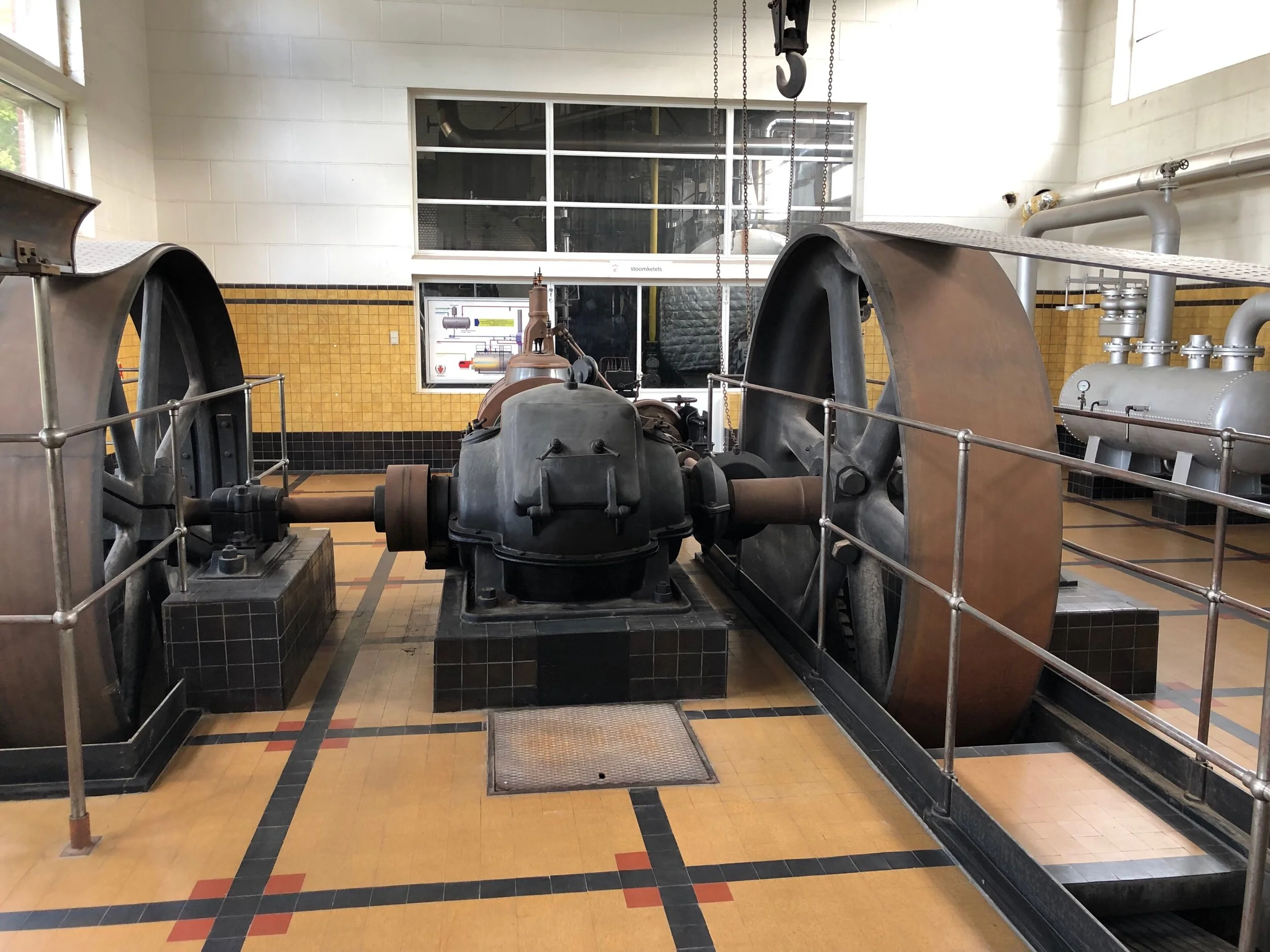 The old steam engine. Look at the size of that belt! It is theoretically in working condition, although I think they’d be scared to actually fire it up.