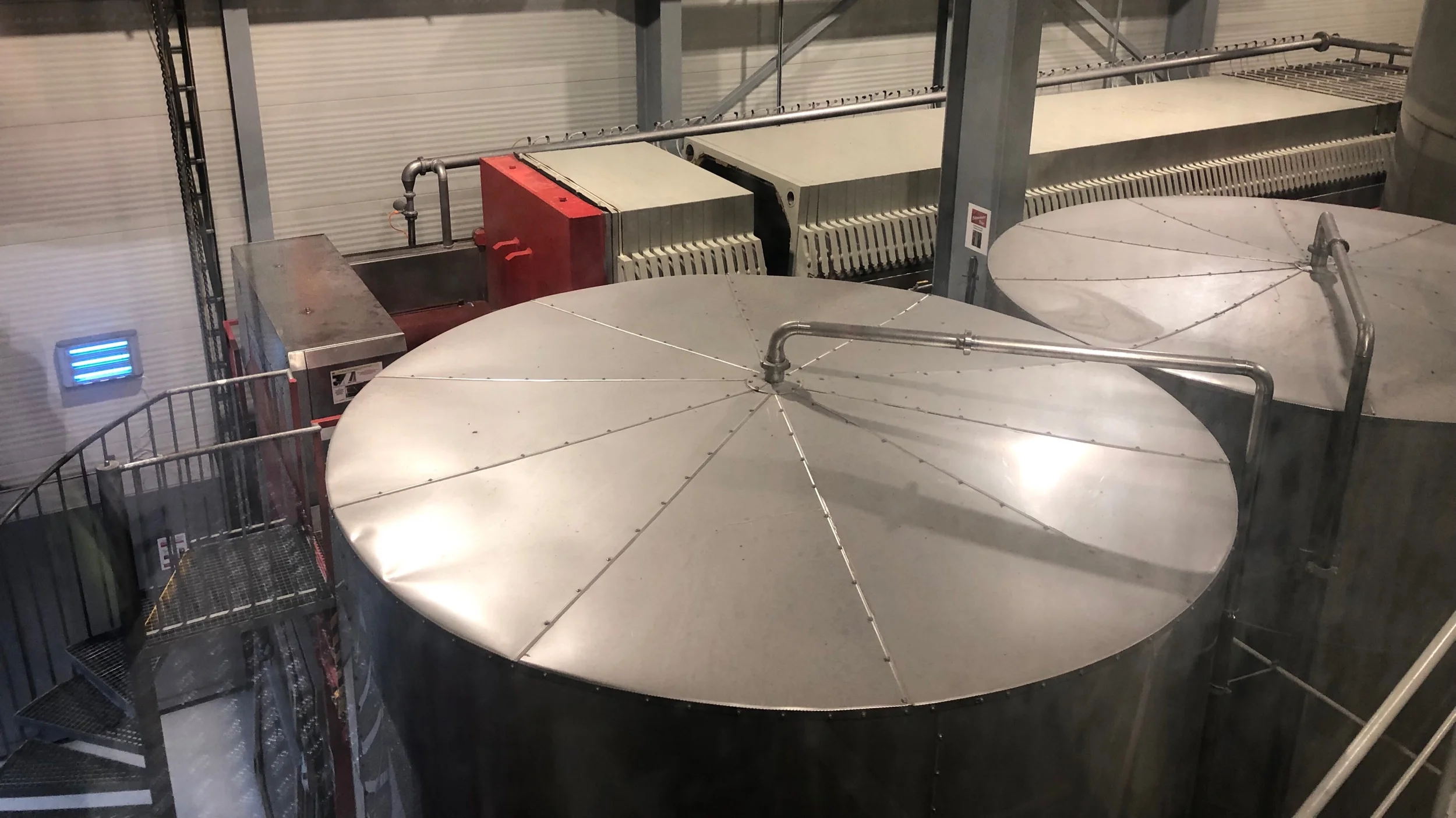 The mash filter in action.