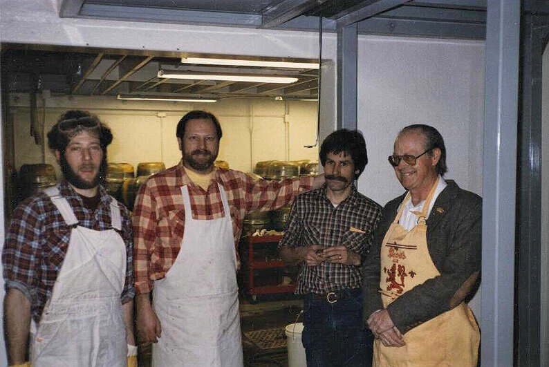  Frank Commanday, Art Larrance, Fred Bowman, and Bert Grant at the first brew. 