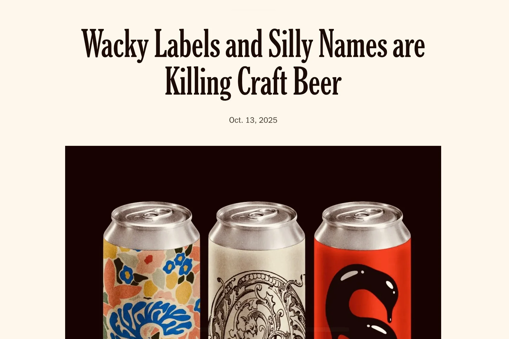 On That NYT Op-Ed About Craft Beer