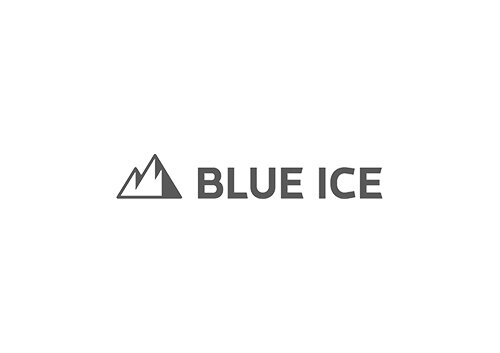 logo de la marque d'equipement de montagne française blue ice