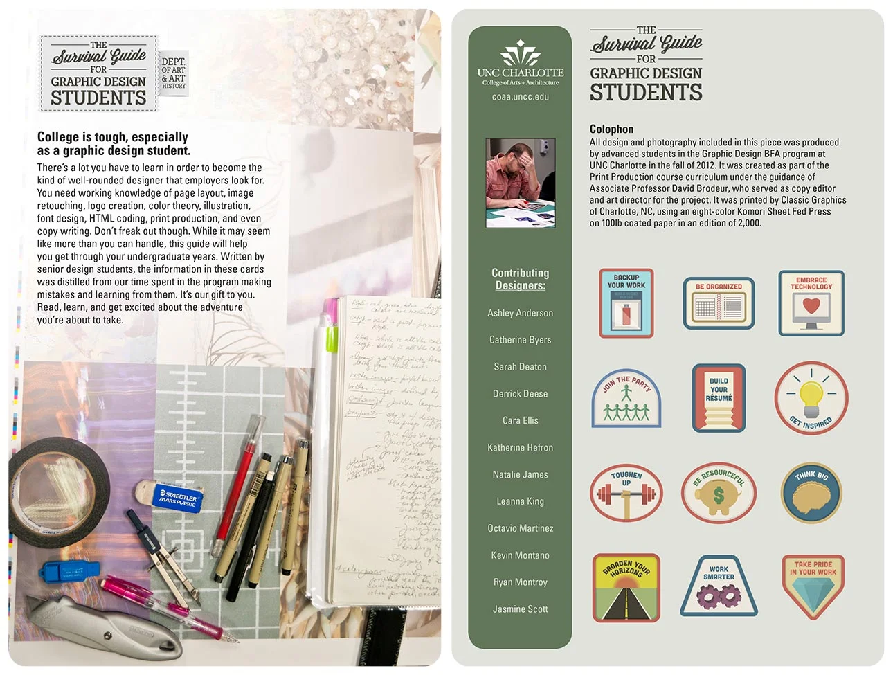 The Survival Guide for Graphic Design Students, Intro/Colophon