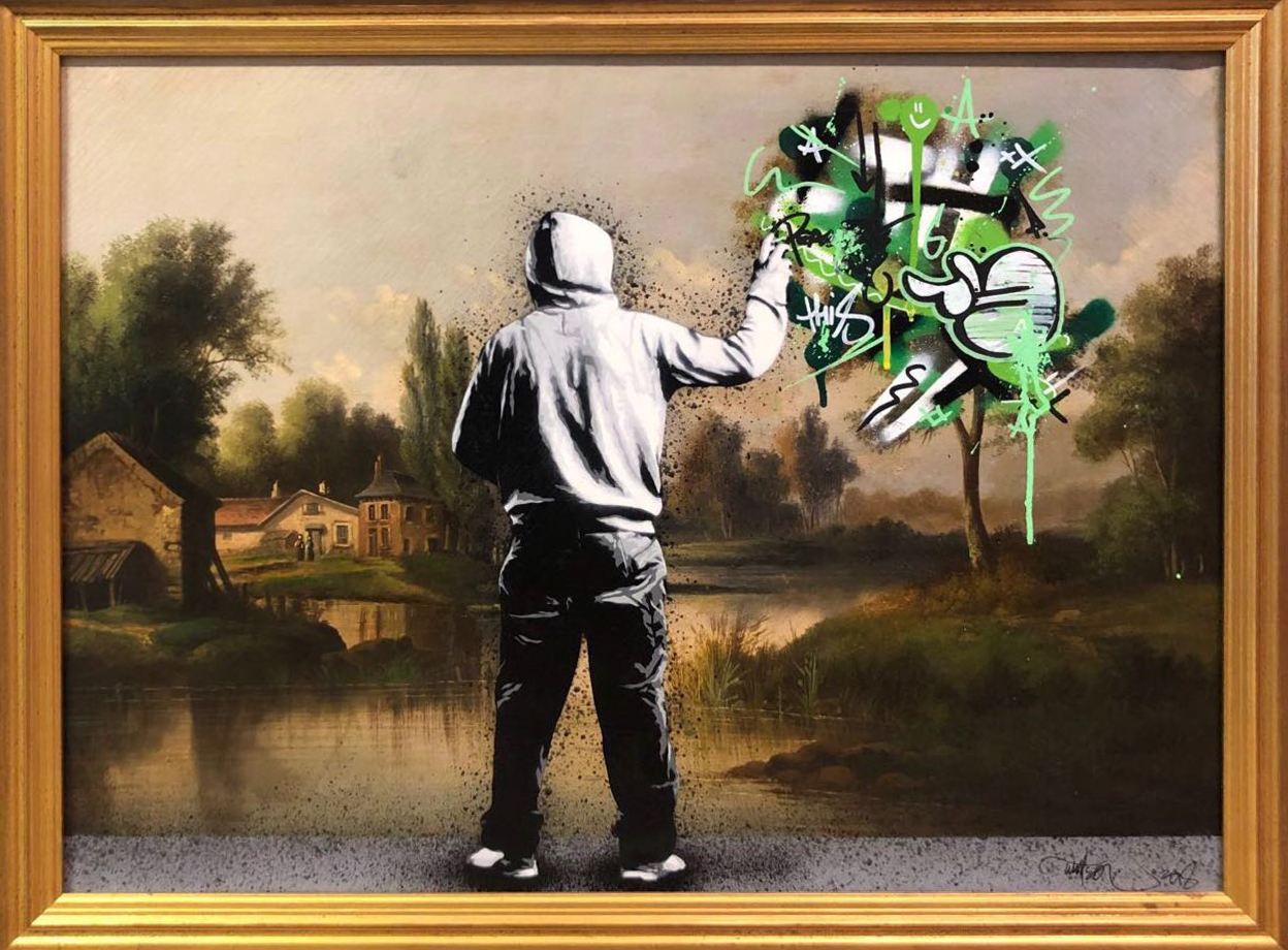 MARTIN WHATSON | Tagging by the countryside (Sold)