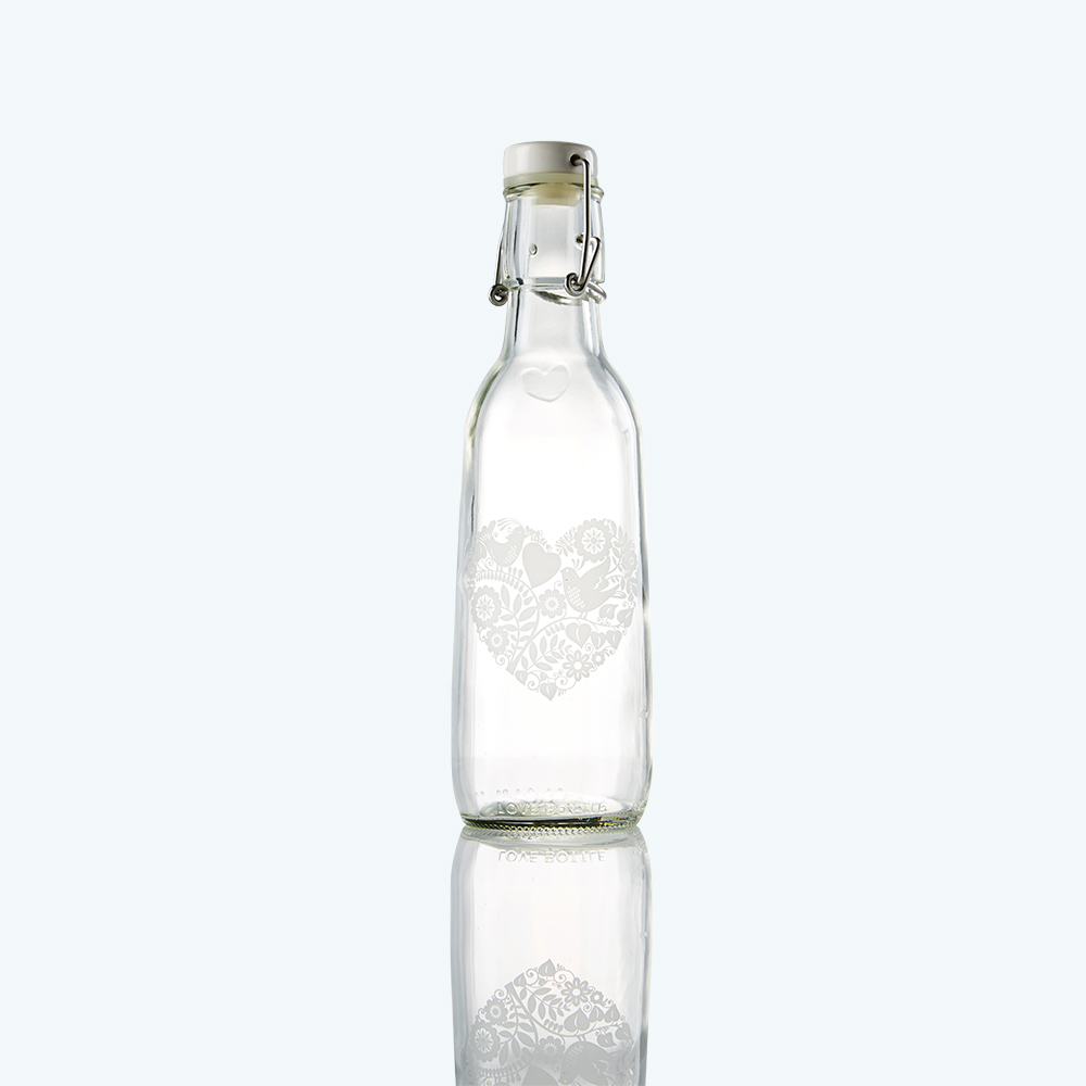Made in USA - Elegance — Love Bottle - Beautiful Reusable Glass Water  Bottles