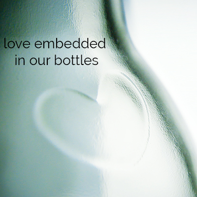 Love Bottle - Beautiful Reusable Glass Water Bottles