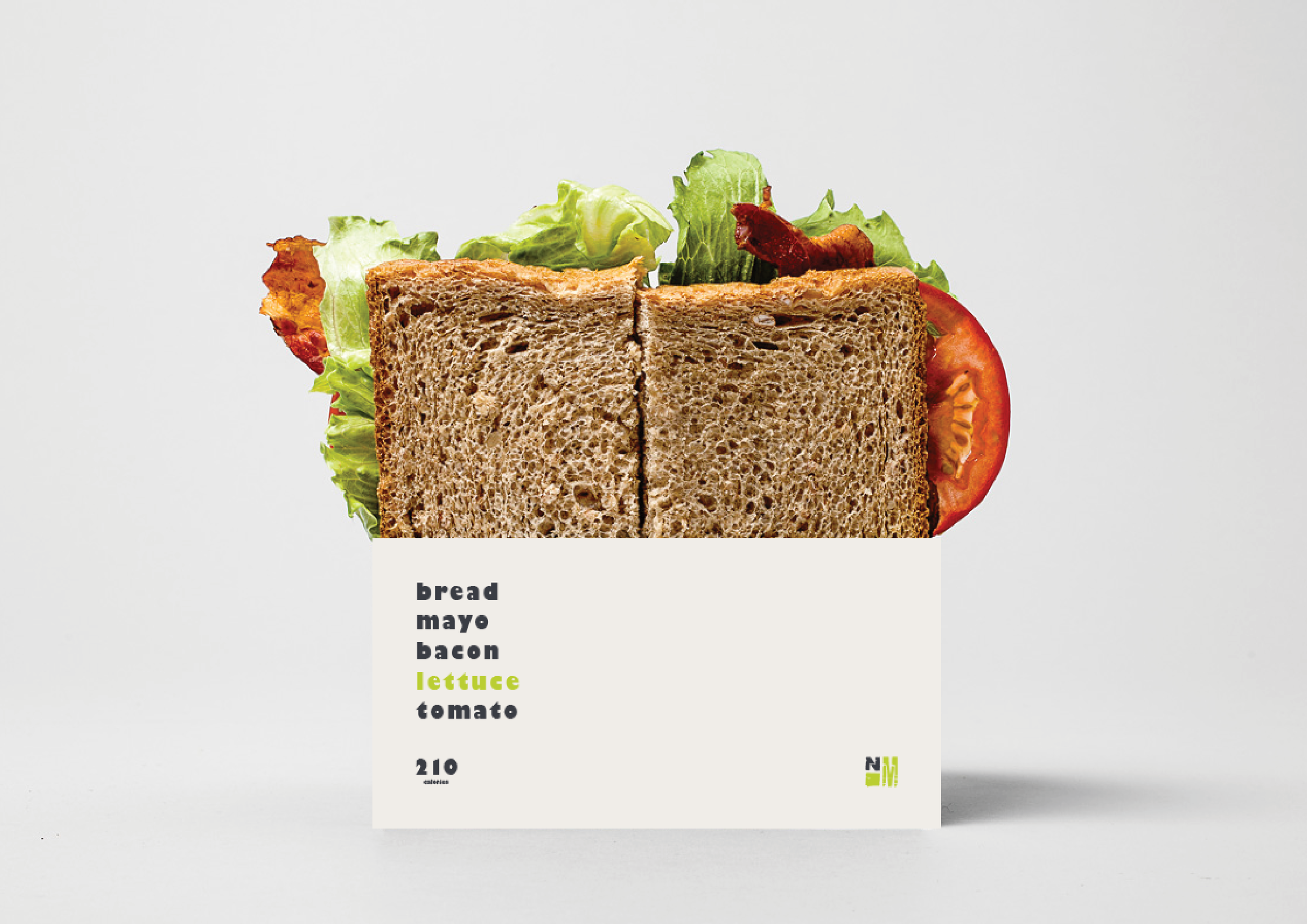 NOM sandwich packaging.