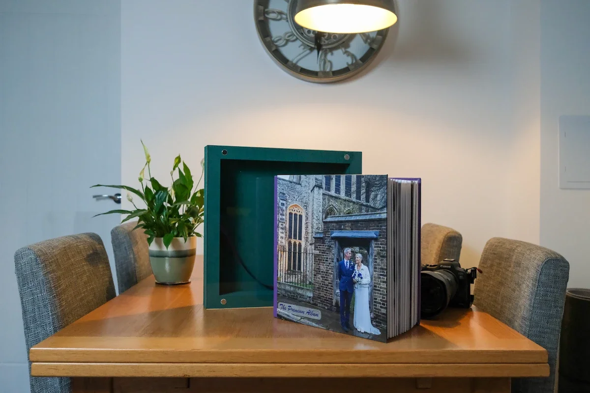 The Premium Storybook on a Table showing the front cover and box