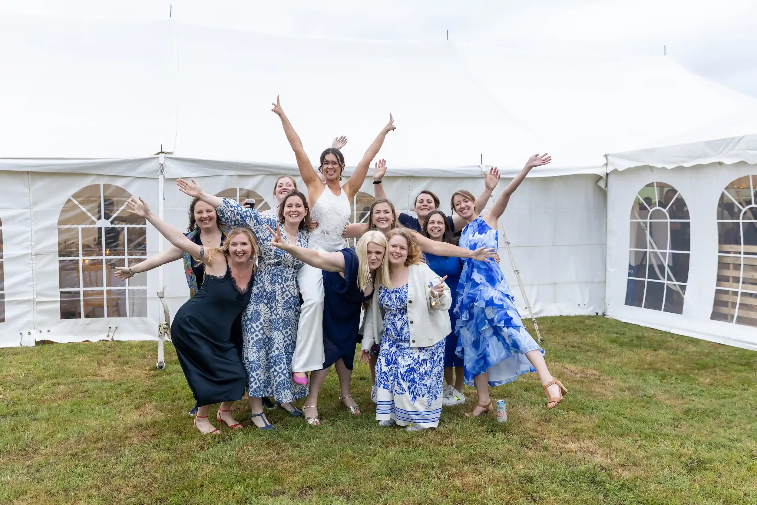 Farm Marquee Wedding, girls will be girls