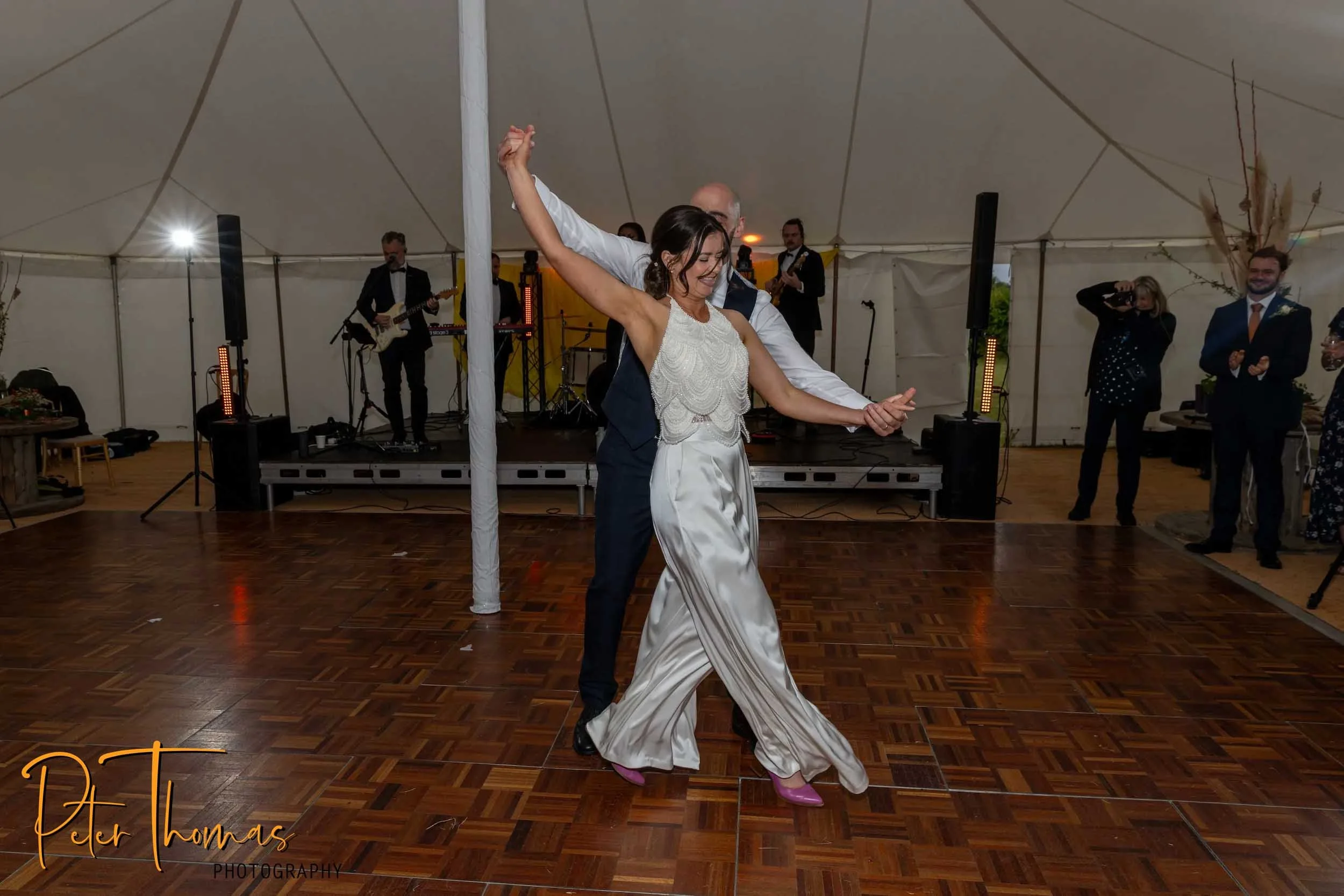 Farm wedding in a Marquee at the family home