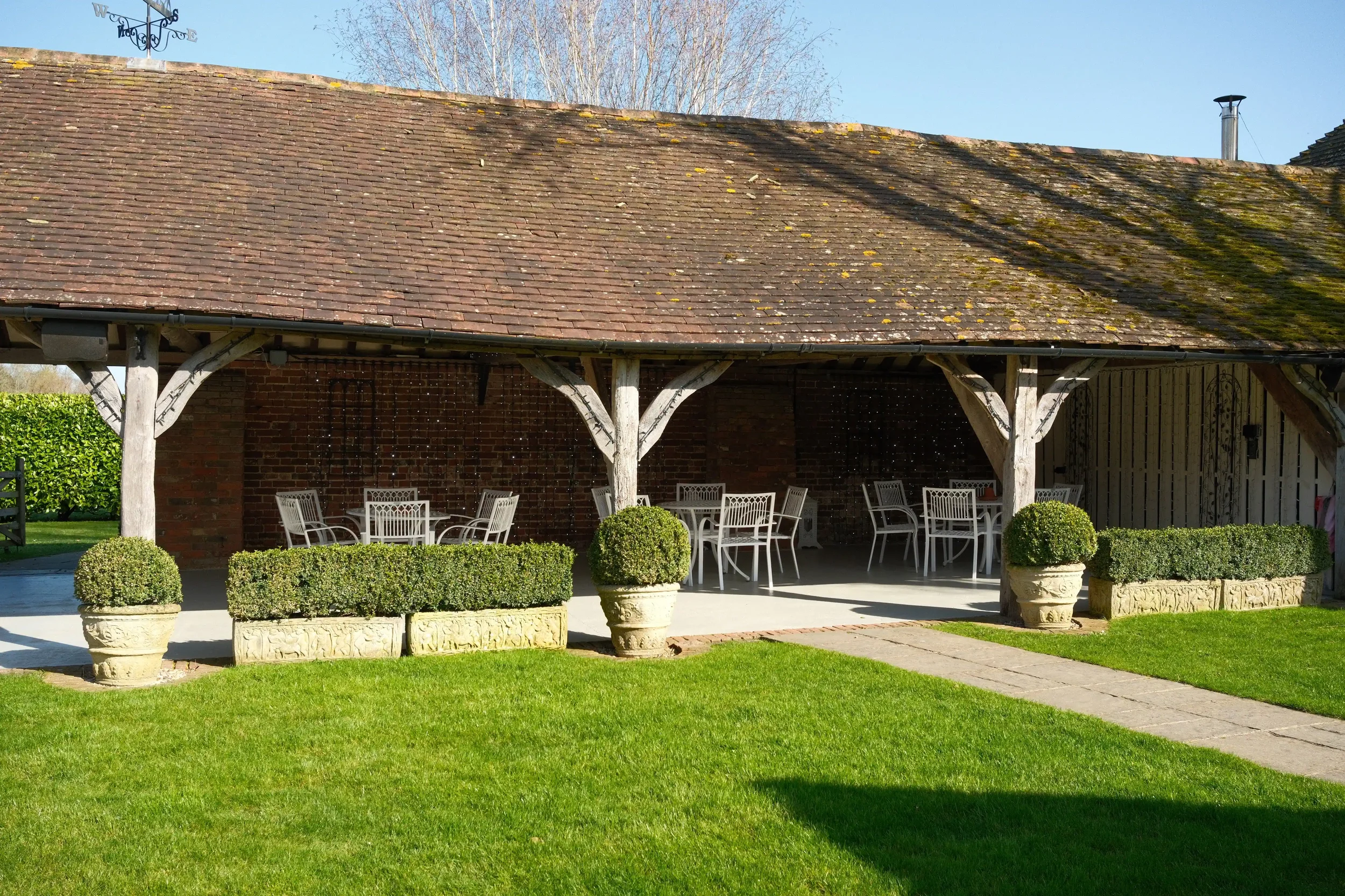 Winter's barn ceremony area