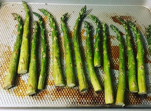 Oven-roasted asparagus!  How did I not love you all my life?  Blitz a bit of avocado oil, sea salt, pepper...so good! 
What healthy food did you grow to love that eluded you in your childhood?