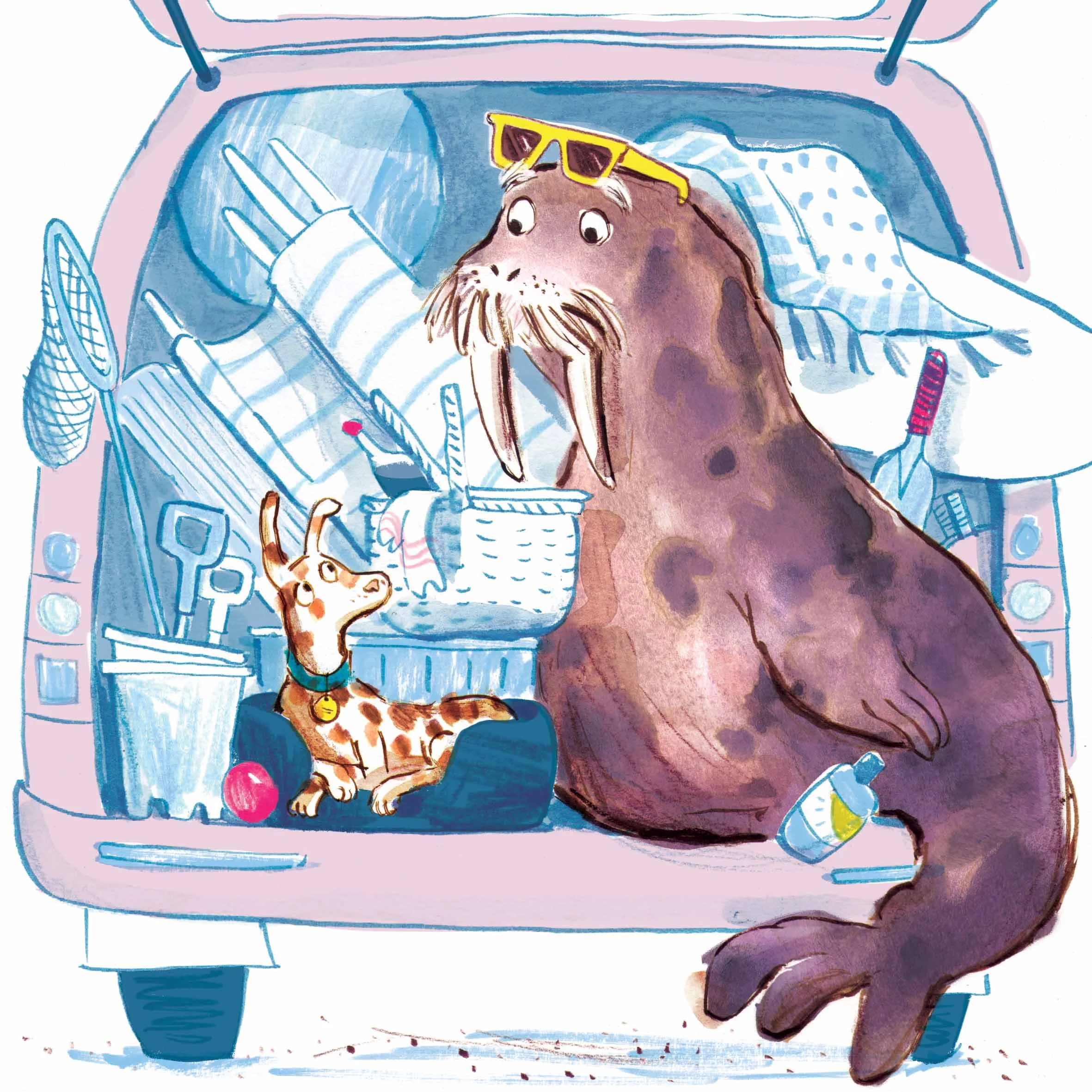 Walrus and Dog in the carboot.jpg