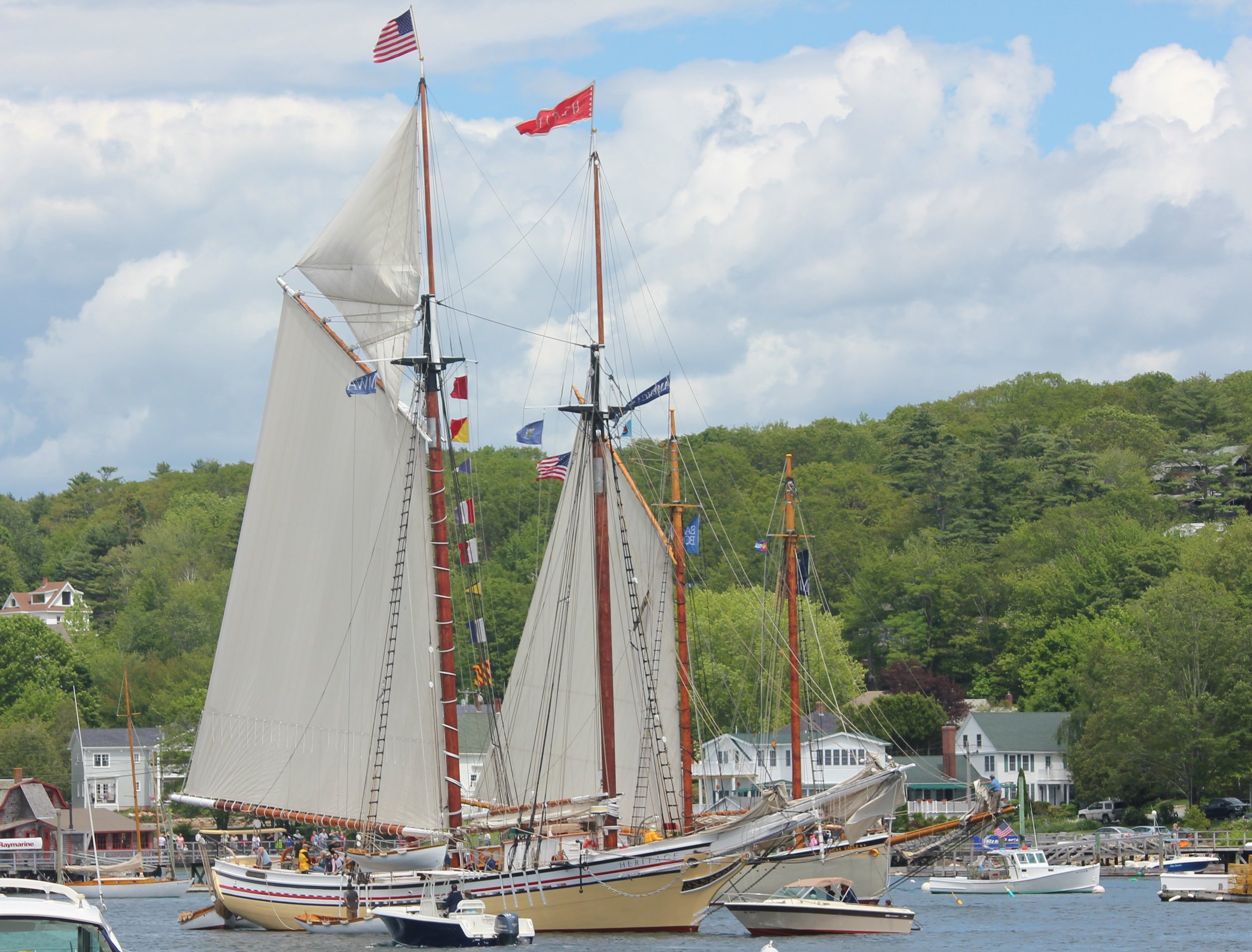 Schooners Heritage and American Eagle