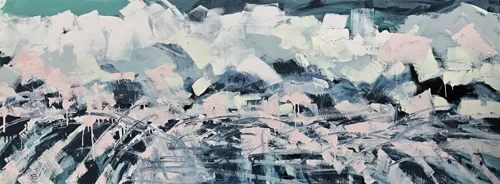 Winter is Coming, Acrylic on Canvas, 30” X 80”, $4300