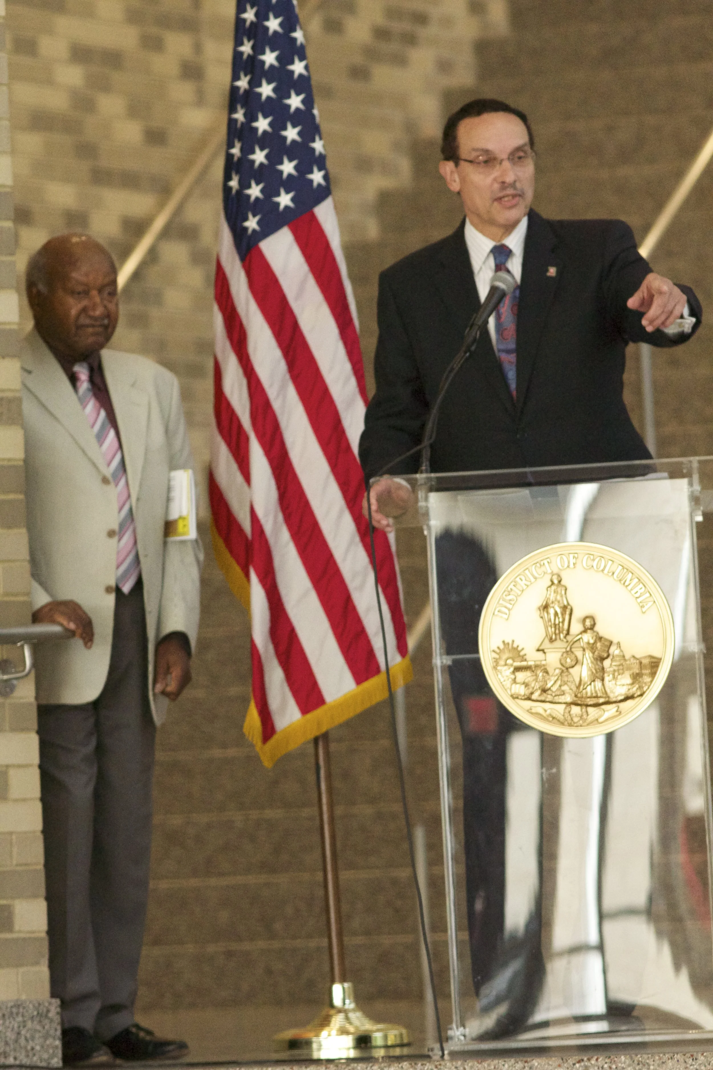 Vincent Gray with The Dunbar Advisory Board Member, James Pittman.jpg