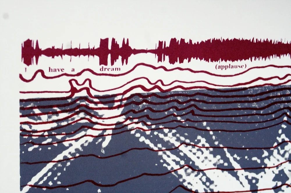 Complex Connections, 30"x20", Silk Screen Print, Kristen Powell, 2012 (Detail shot)