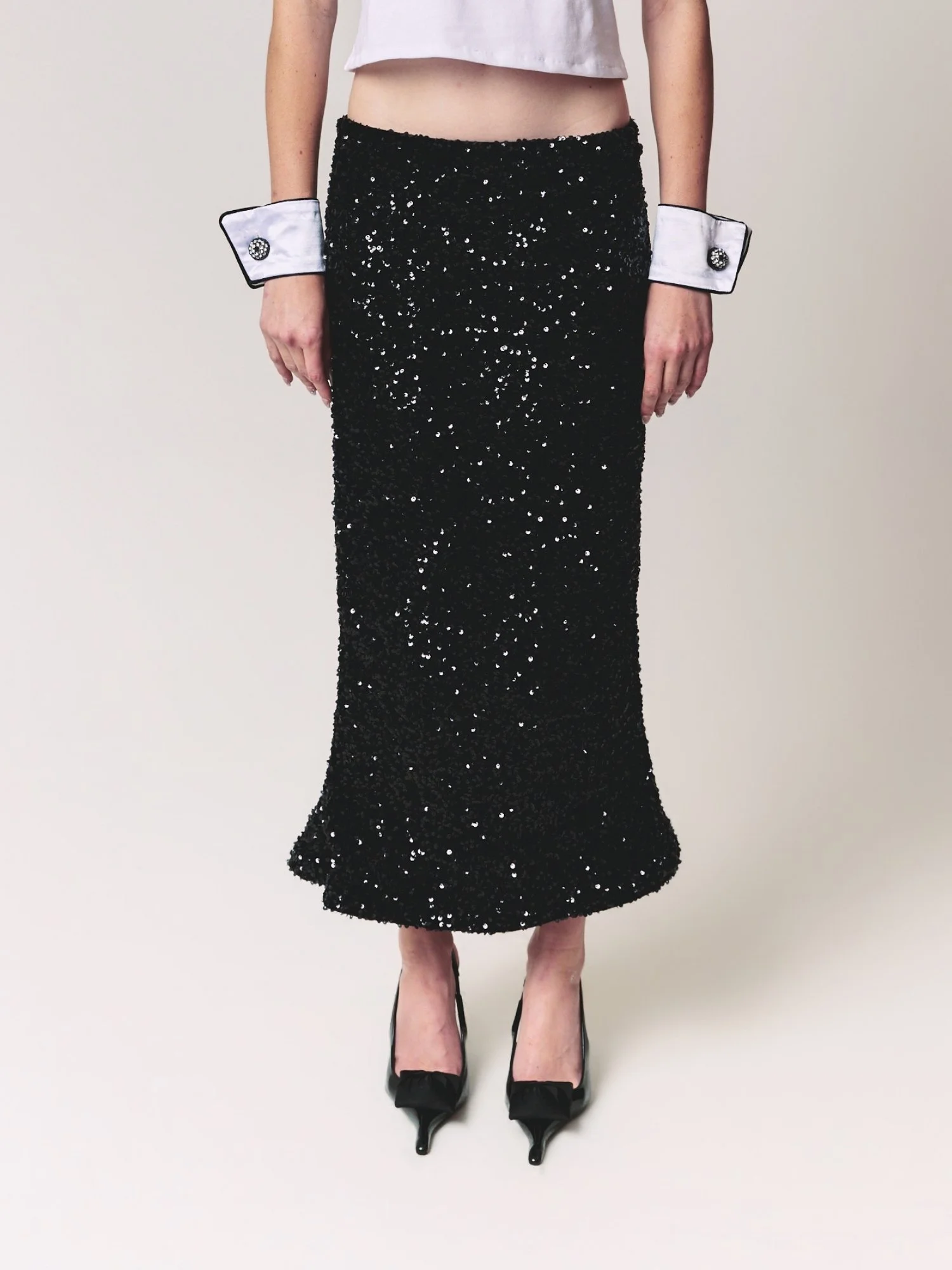 Monroe Wiggle Skirt, Noir
