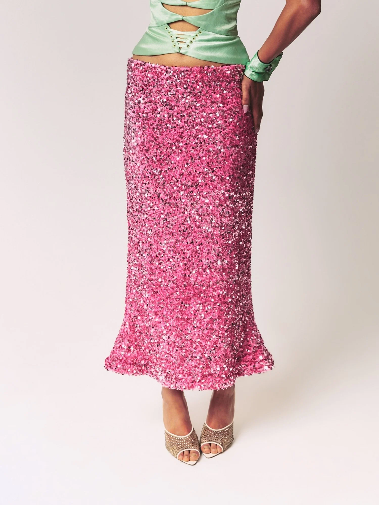 Monroe Wiggle Skirt, Candy Pink (Made-to-Order)