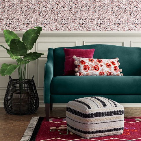 Vanga Shaped Back Velvet Loveseat