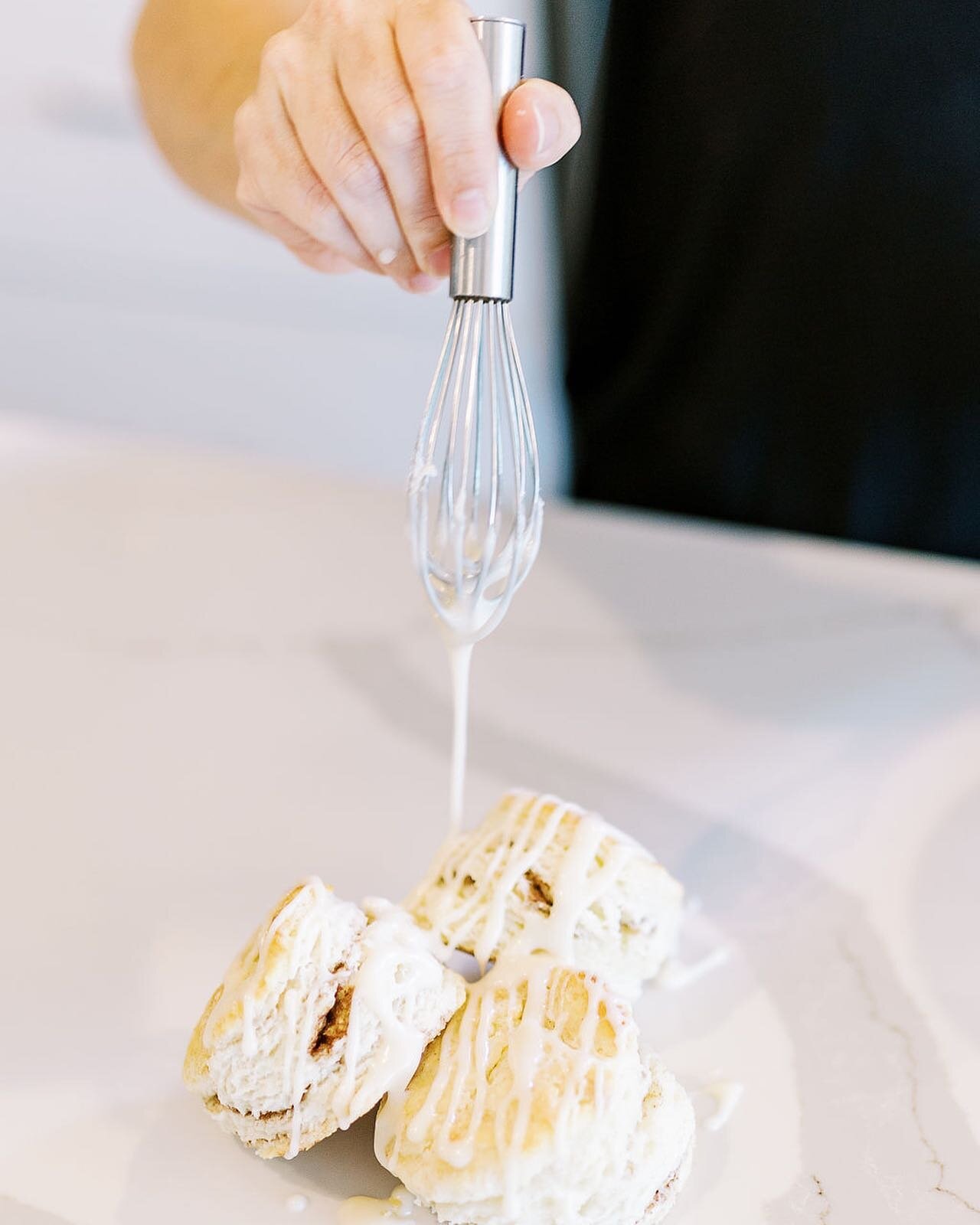 Biscuits are one of my top comfort foods! They are even better with some cream cheese icing drizzled on top!