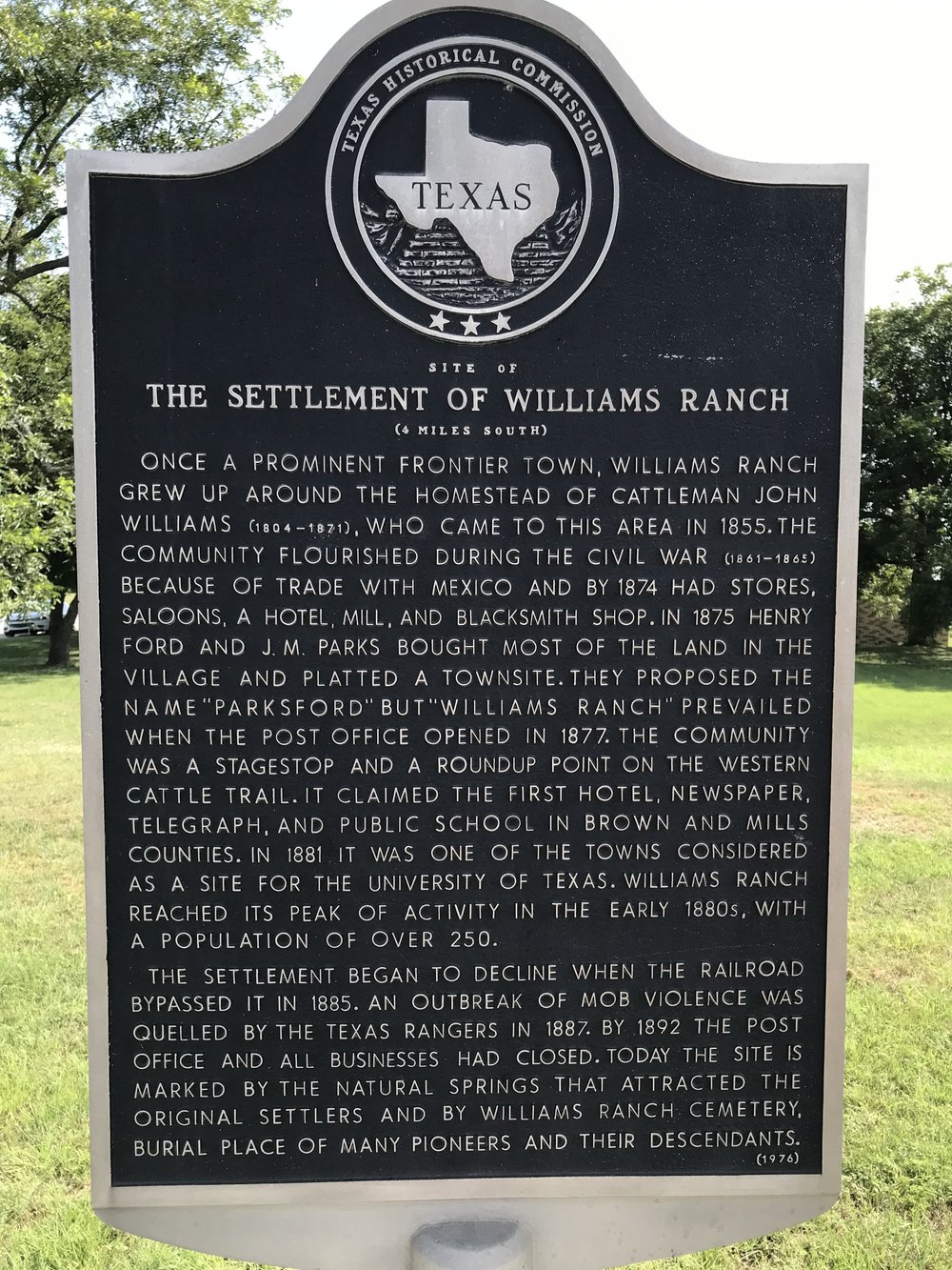 5426: The Settlement of Williams Ranch