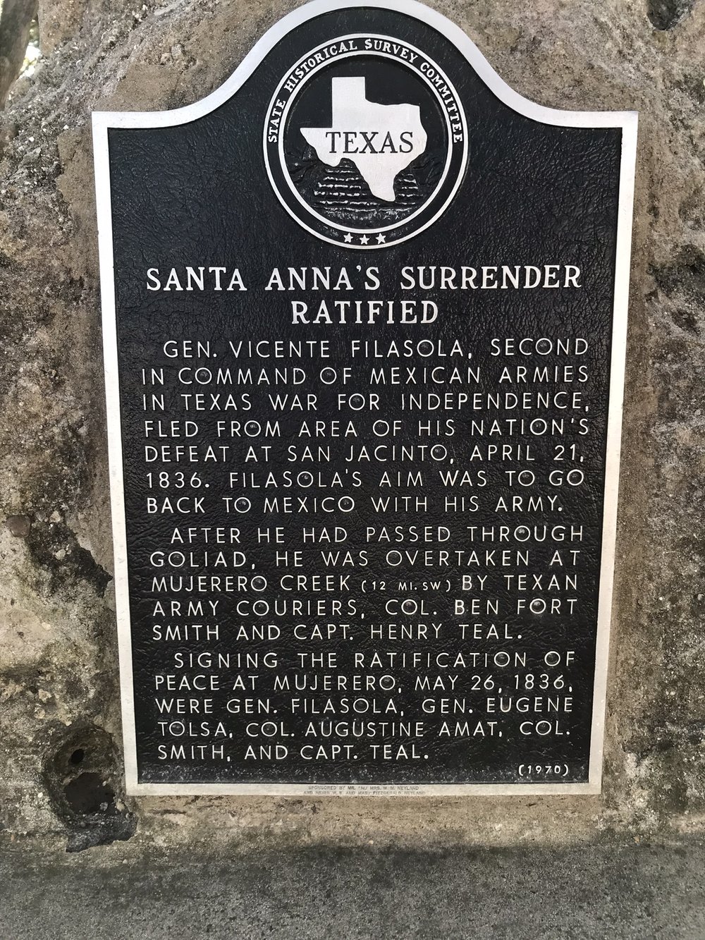 Santa Anna's Surrender Ratified