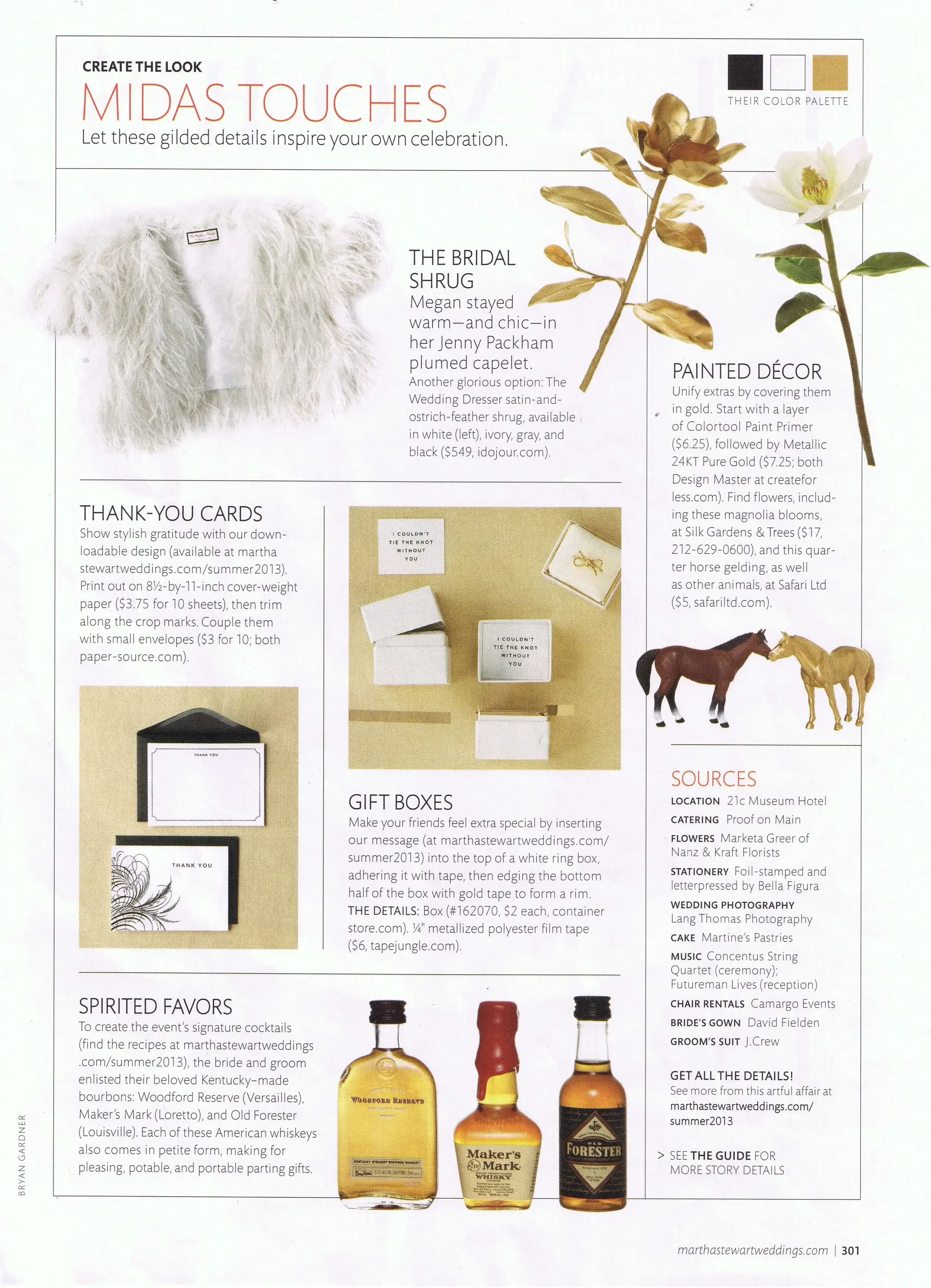 Midas Touch Wedding Inspiration Layout