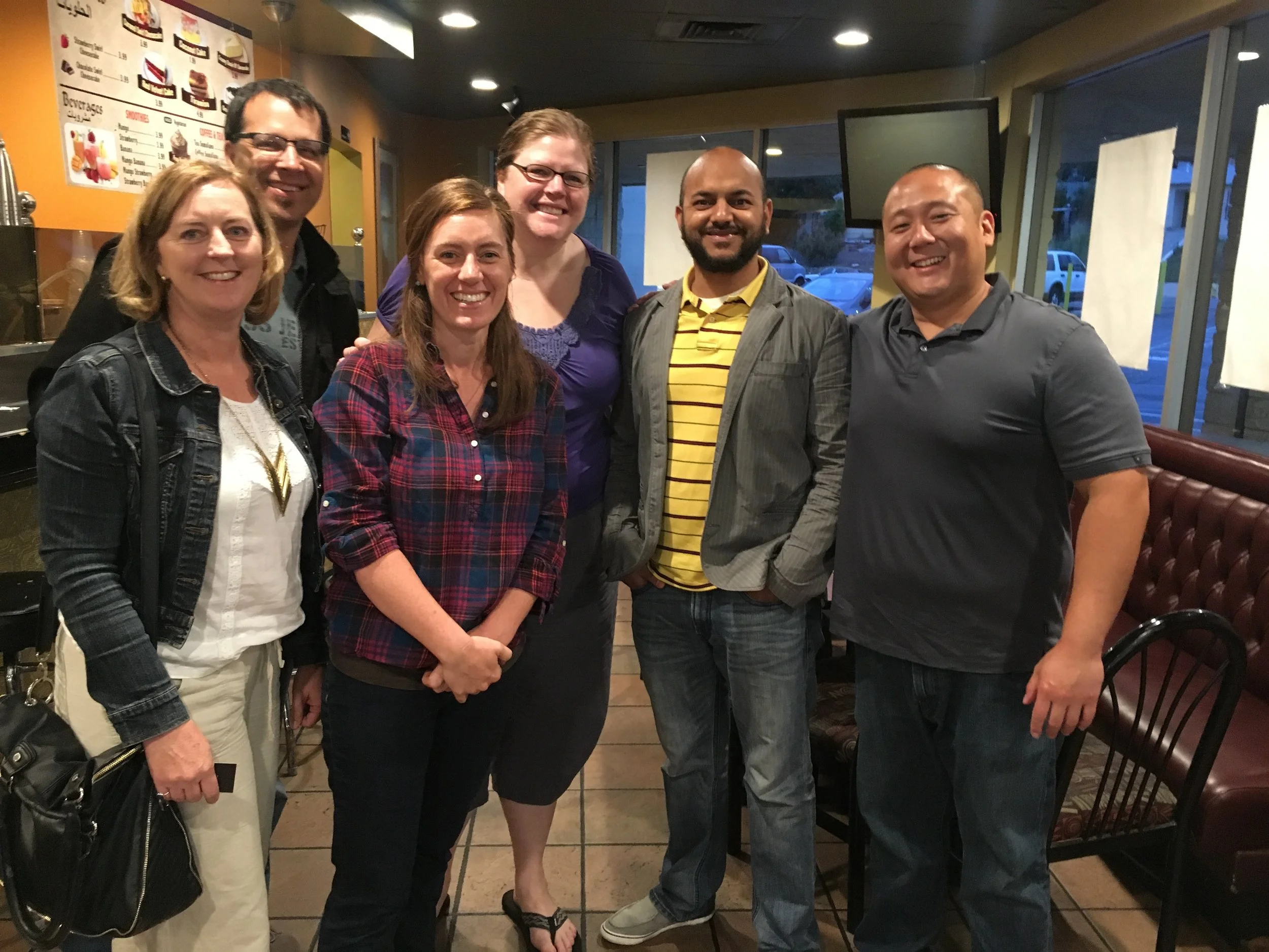 Pictured on the right, restaurant owners, Daniel and Ahmed.