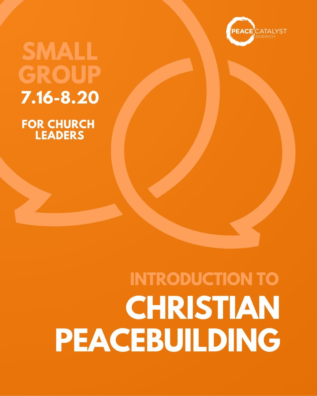 NEW Intro to Christian Peacebuilding Small Group! 

This round is specifically for church leaders, so if you're a pastor, vicar, priest, lead elder, or someone training for ministry and are curious about how your faith and peacebuilding fit together,