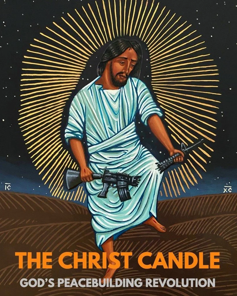 On Christmas Eve we'll light the Christ candle, the center of our Advent wreath.

Across these four candles&mdash;hope, peace, joy, and love&mdash;we have traced how Advent&rsquo;s light was dimmed by empire. What early Christians once practiced as a