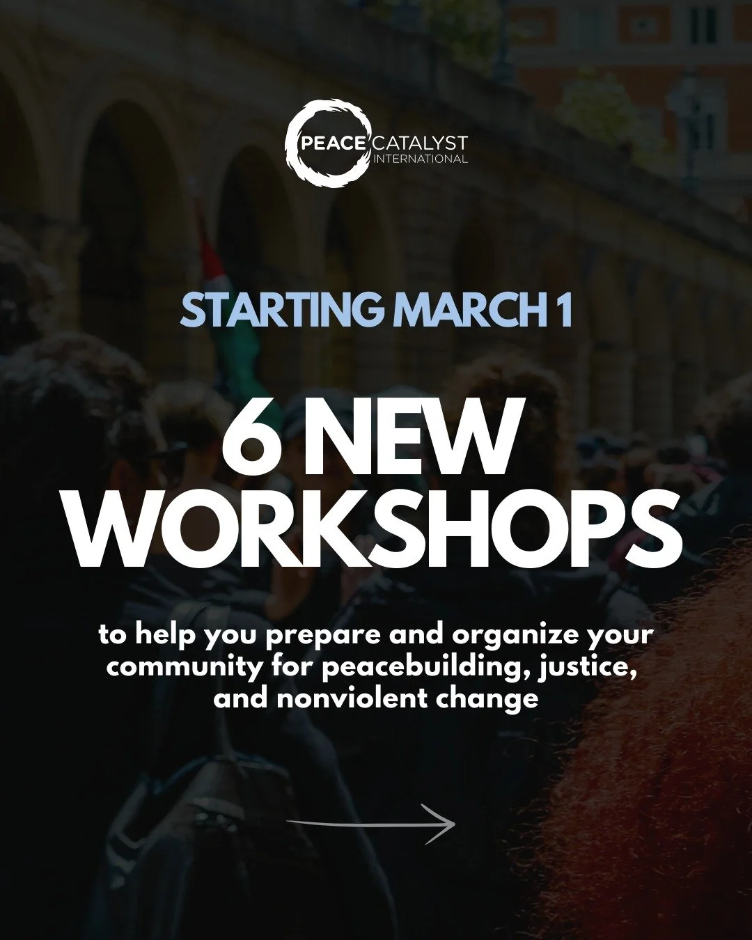 Our Executive Director, @panderso, is based in Minneapolis, Minnesota and has spent recent months organizing and actively engaging in nonviolent peacebuilding efforts in the city. 

Starting March 1, we're offering a series of 6 workshops, led by Pet